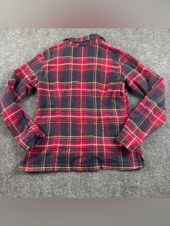 PATAGONIA Women’s Organic Cotton Fjord Flannel Shirt Pink/Navy/Purple Plaid - 10 - Picture 2 of 6